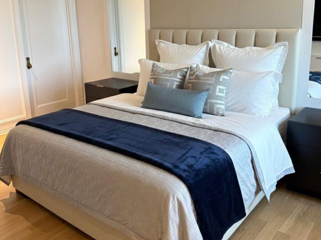 Bay Decorators Custom Modern Upholstered Bed